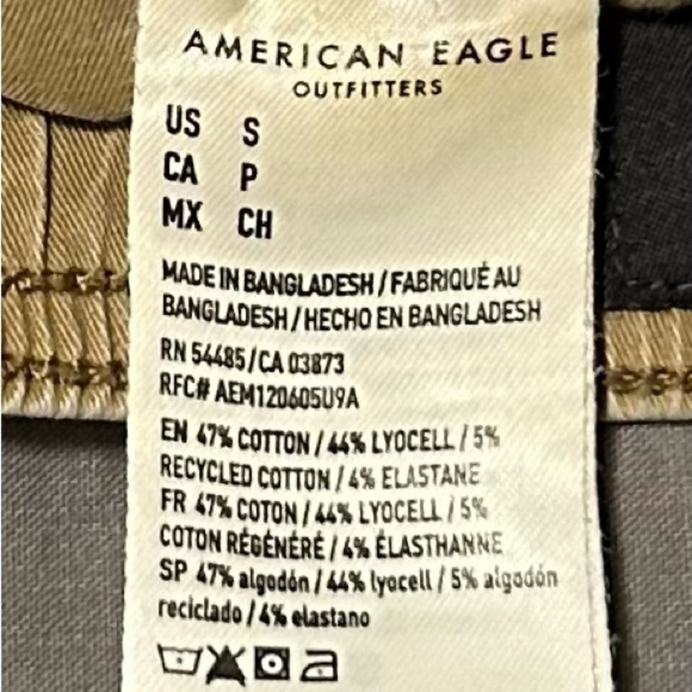 American Eagle Outfitters Men’s Flex Jogger Pants Small Tan Utility Workwear - Picture 4 of 6